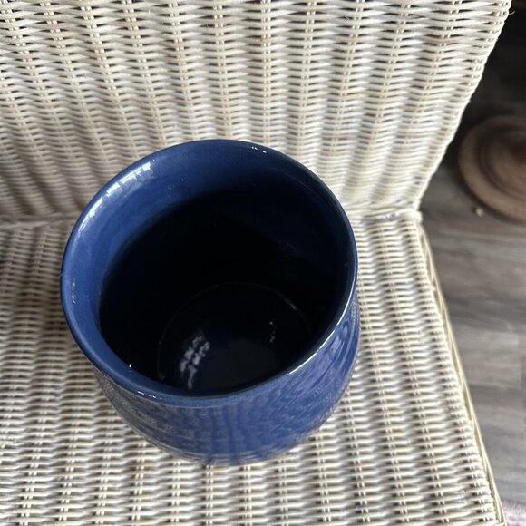 VINTAGE 1940S-50S MCM HYALYN USA 942 POTTERY UTENSIL CROCK, POT OR VASE 7" TALL - Picture 2 of 7